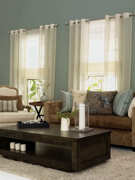 curtains on rings for living room photo