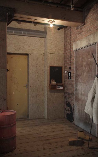 A loft-style hallway is easy to arrange