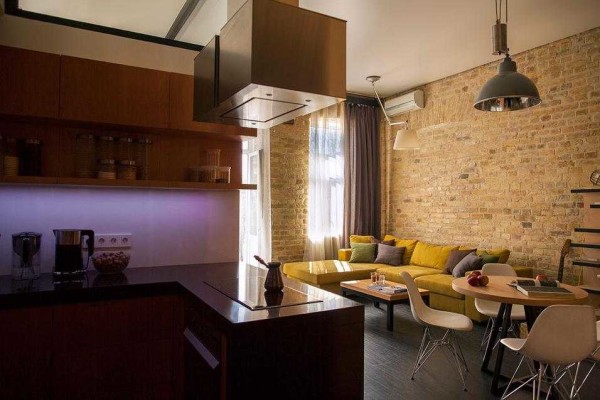 Combination of styles - high-tech and loft