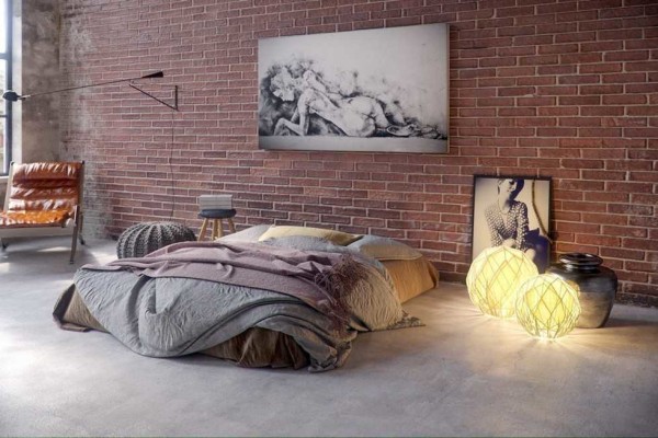 Loft style bedroom