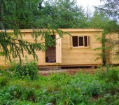 The change house on the site is the first (or second after the toilet) structure that appears on the site