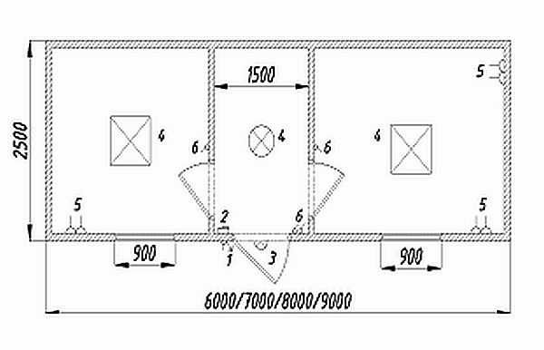 Two rooms and a vestibule