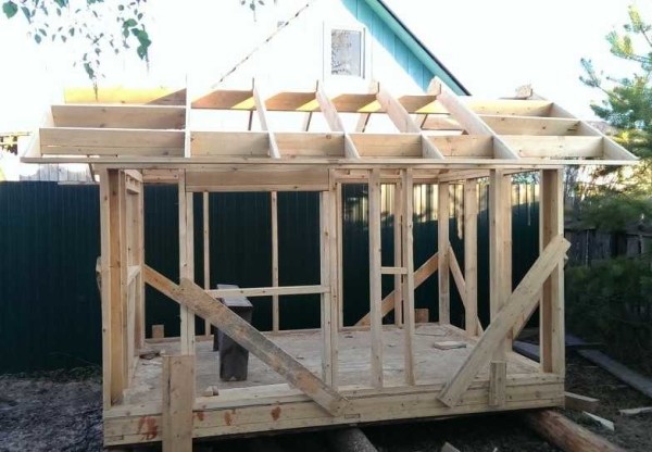 The construction of a children's house in the country is nearing completion