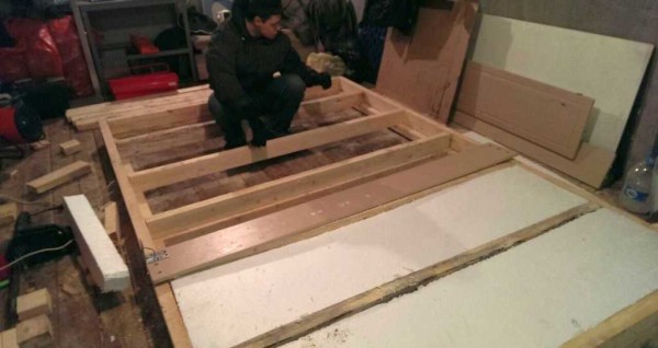 Installation of foam