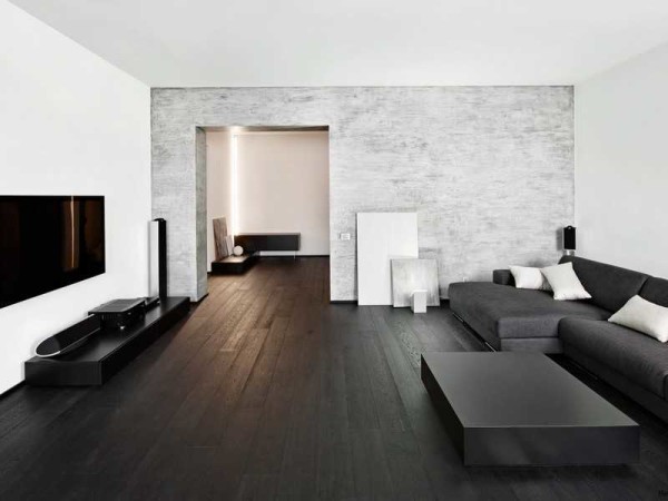 Dark laminate flooring looks just as good