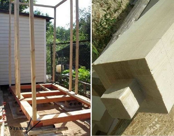 Methods for joining the shower frame bar: tongue / groove and corners