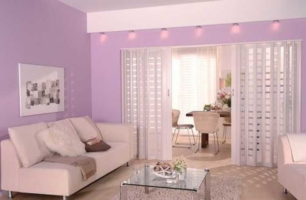 You can make a partial partition into which the openwork fabric will be installed