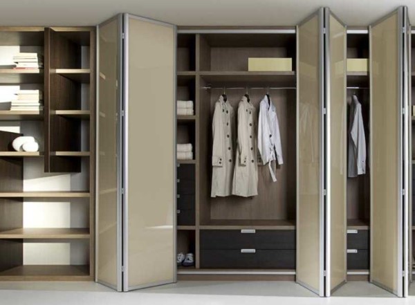 Using folding cabinet doors is a good idea
