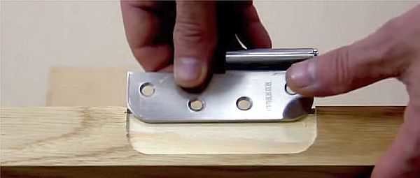 When installing a book door, you will need to cut in the hinges