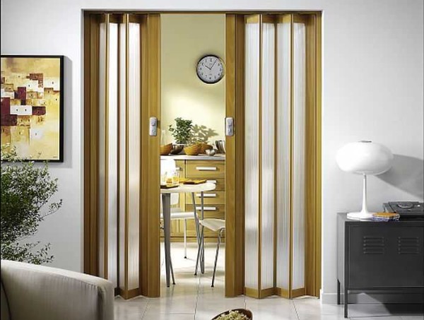 If the corridor is very small, you can put an interior accordion door
