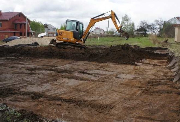 Dig a pit with a margin of 1 meter in all directions