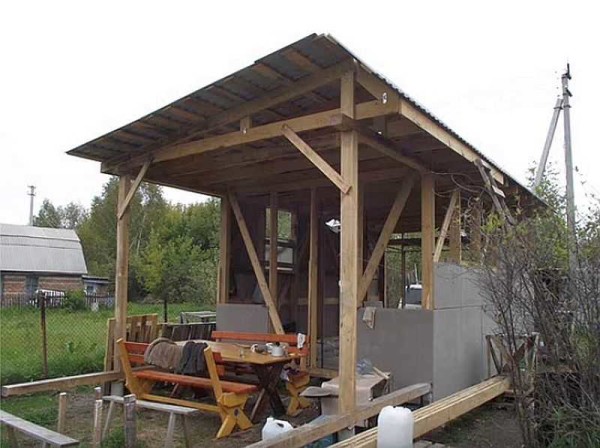 View from the side of the gazebo