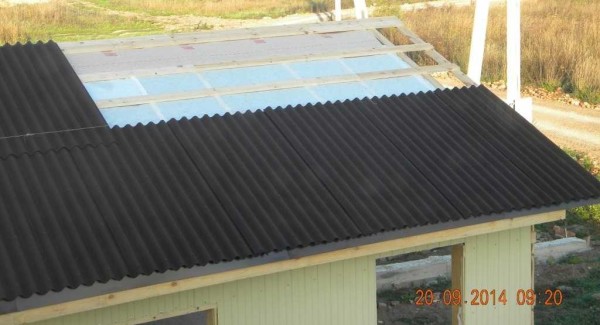 Ondulin is also mounted without any problems