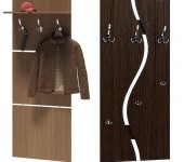 Wall hanger in the hallway made of chipboard