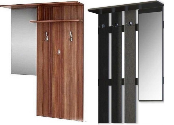 Hallway wall hangers with mirror