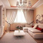 Stretch ceiling in the living room