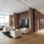 Modern style is also combined with stretch ceilings