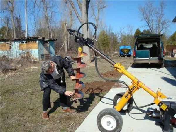 It's easier to dig with a motor-drill))