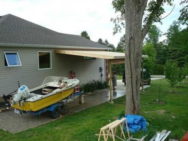 OSB is installed on the roof