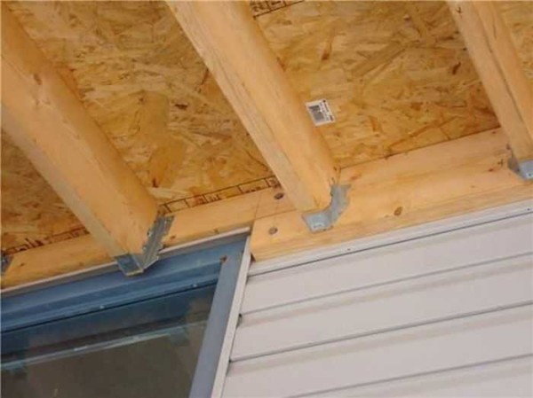 Plates that attach the beams to the wall