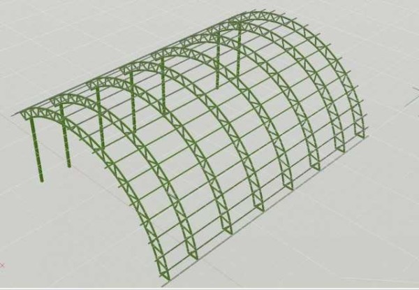 Interesting project of a carport made of polycarbonate