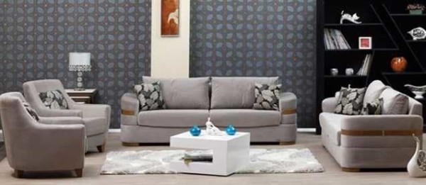 wallpaper in the living room interior photo