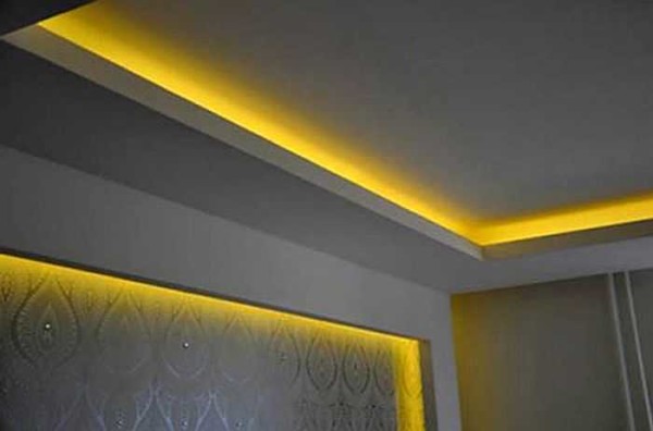 If desired, the same principle can be used to illuminate the walls.