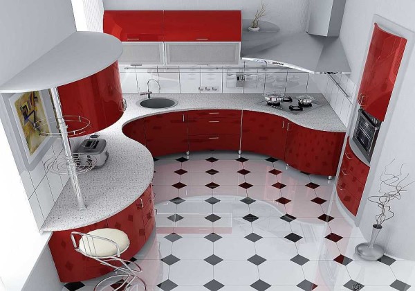 Walls, floor, ceiling - light. You can choose bright furniture