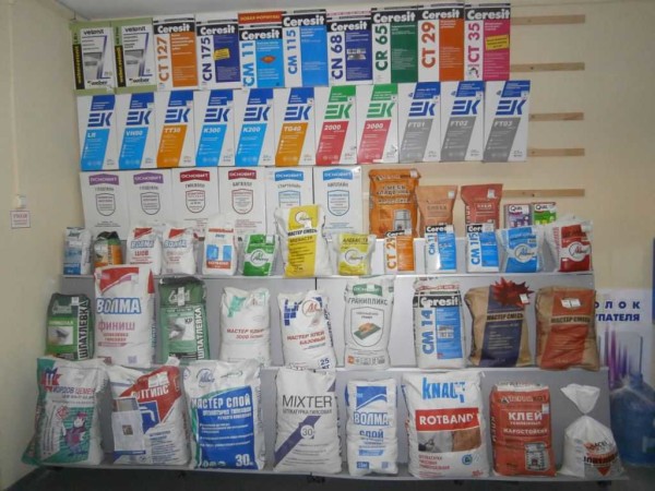Putty is sold in a wide range