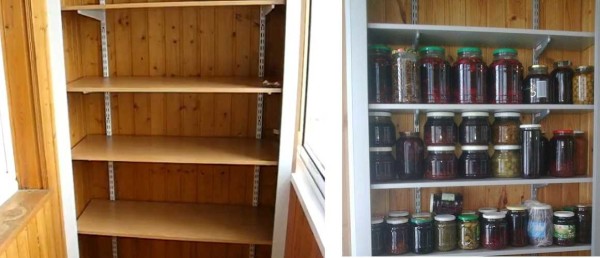 Convenient system for balcony shelves