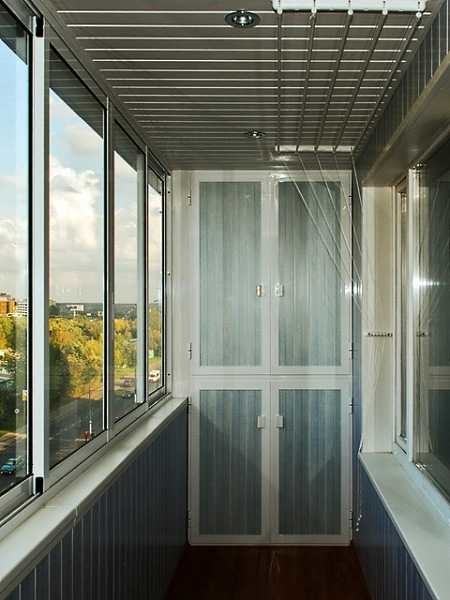 Plastic wardrobe on a loggia