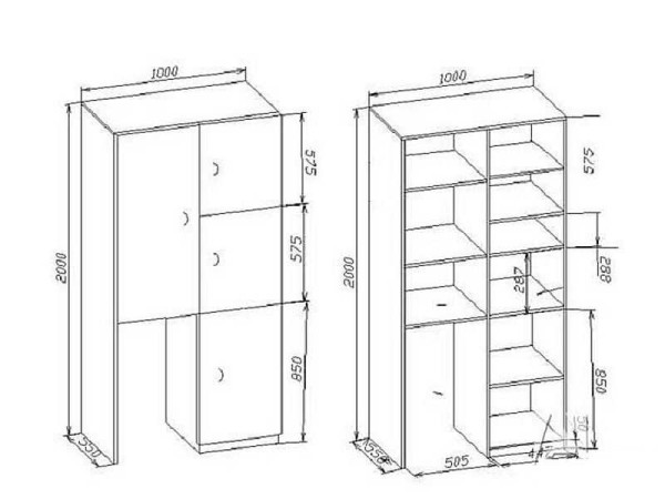 Many shelves