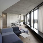 The color accent is the sofa. The shapes are simple, the lines are clear and fast