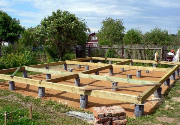 Timber is often laid under wooden houses