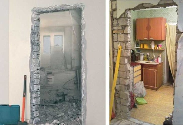 This is what happens after dismantling the door.