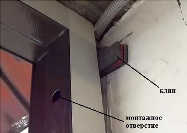Wedge installation example
