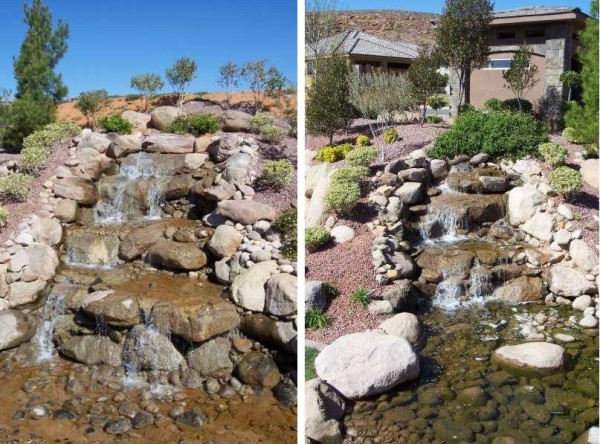 DIY artificial waterfall