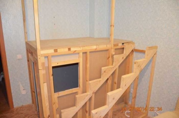 Sheathing of the frame from the inside