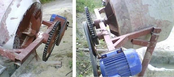 Organization of transmission using a motorcycle chain