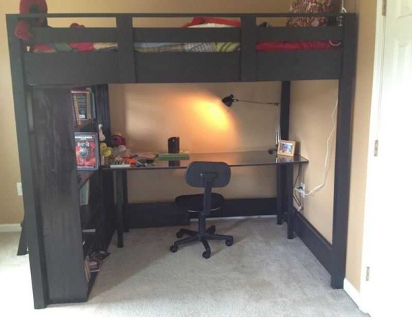 Loft bed with workplace