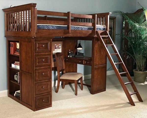 An inclined staircase is certainly more convenient, but takes up a lot of space