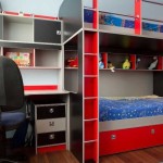 One of the options for the rational use of space in a small nursery for two boys