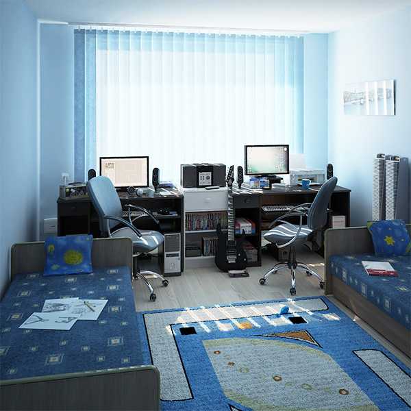 Room of two teenage boys