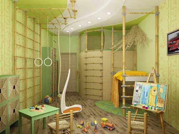 Design of a children's room for a boy of increased activity