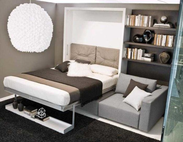 Folding bed-wardrobe