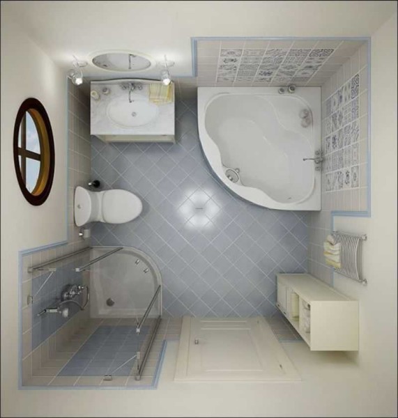 Planning option for a small bathroom