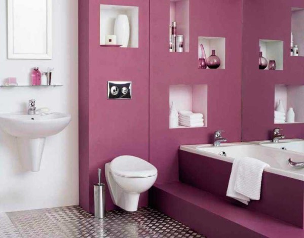 Not always tiles on the walls. Option with painted walls