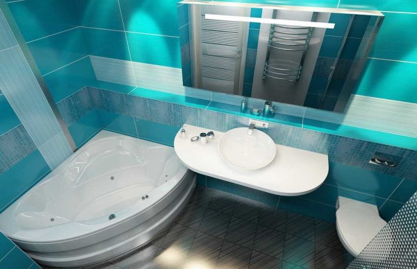 A shower stall in a small bathroom is a way to get more space