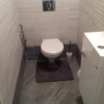 Porcelain stoneware in the toilet - for those who do not want ceramic tiles a great way out