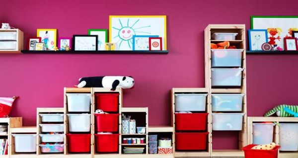 Different racks are collected in toy storage systems